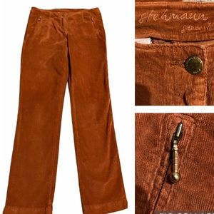 STEHMANN sz4 rust colored corduroy w/ zip pockets